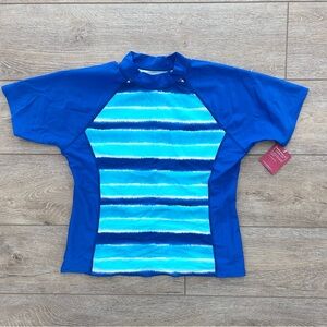 Lands' End girl's short-sleeve rash guard Swim
Shirt Sun Protection Sz 14 NEW